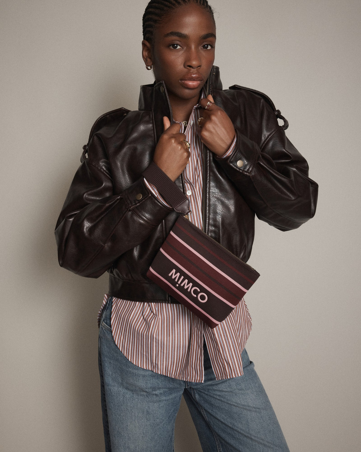 Blondie Pouch - Chocolate Stripe