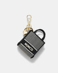 Blondie Mini Bag Charm - Black White