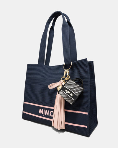 Blondie Mini Bag Charm - Black White
