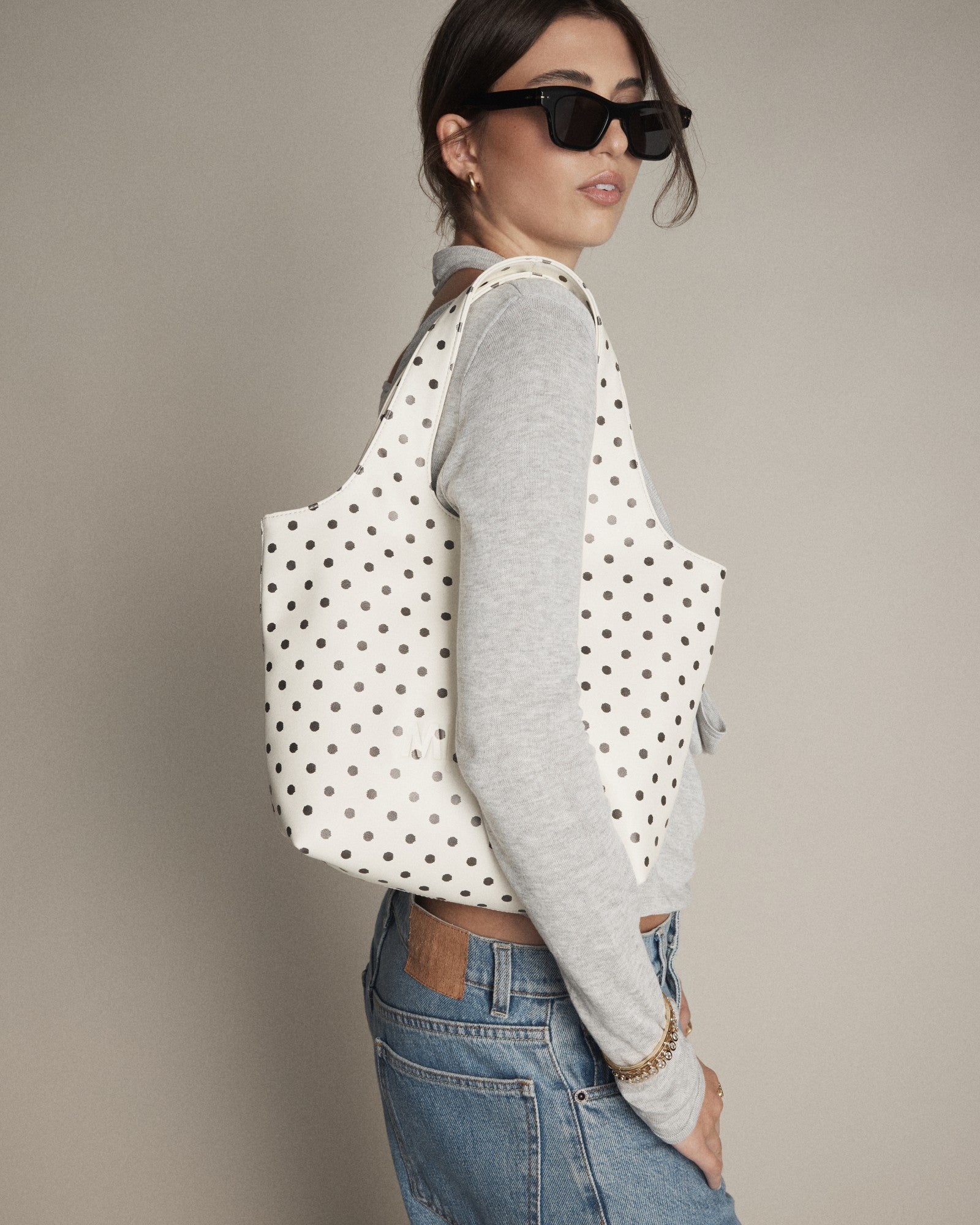 Brittany Mini Tote Bag - Dot Print