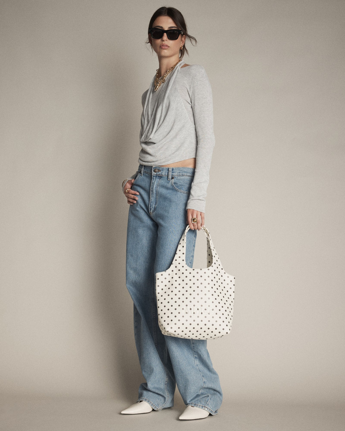 Brittany Mini Tote Bag - Dot Print