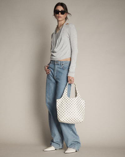 Brittany Mini Tote Bag - Dot Print