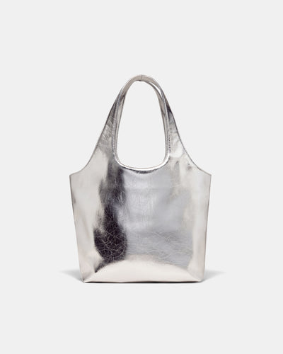 Brittany Mini Tote Bag - Silver