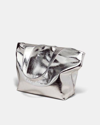 Brittany Mini Tote Bag - Silver
