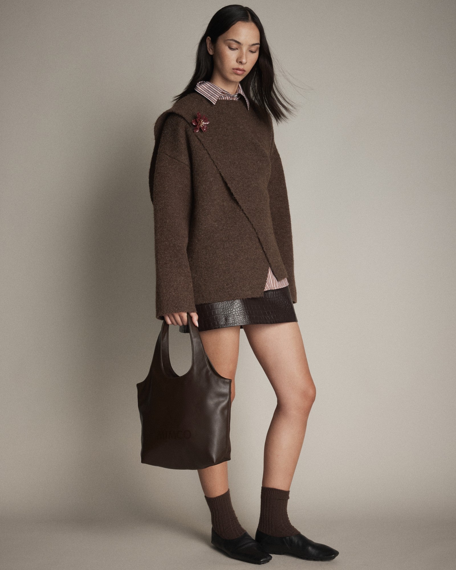 Brittany Mini Tote Bag - Espresso