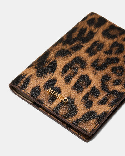 Violet Passport Holder - Leopard