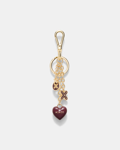 Multi Logo Keyring - Merlot