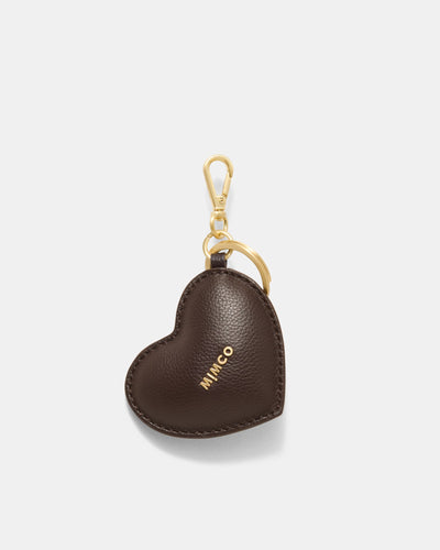 Romance Heart Bag Charm - Chocolate