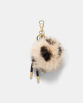 Fluffy Knot Bag Charm - Ocelot Print