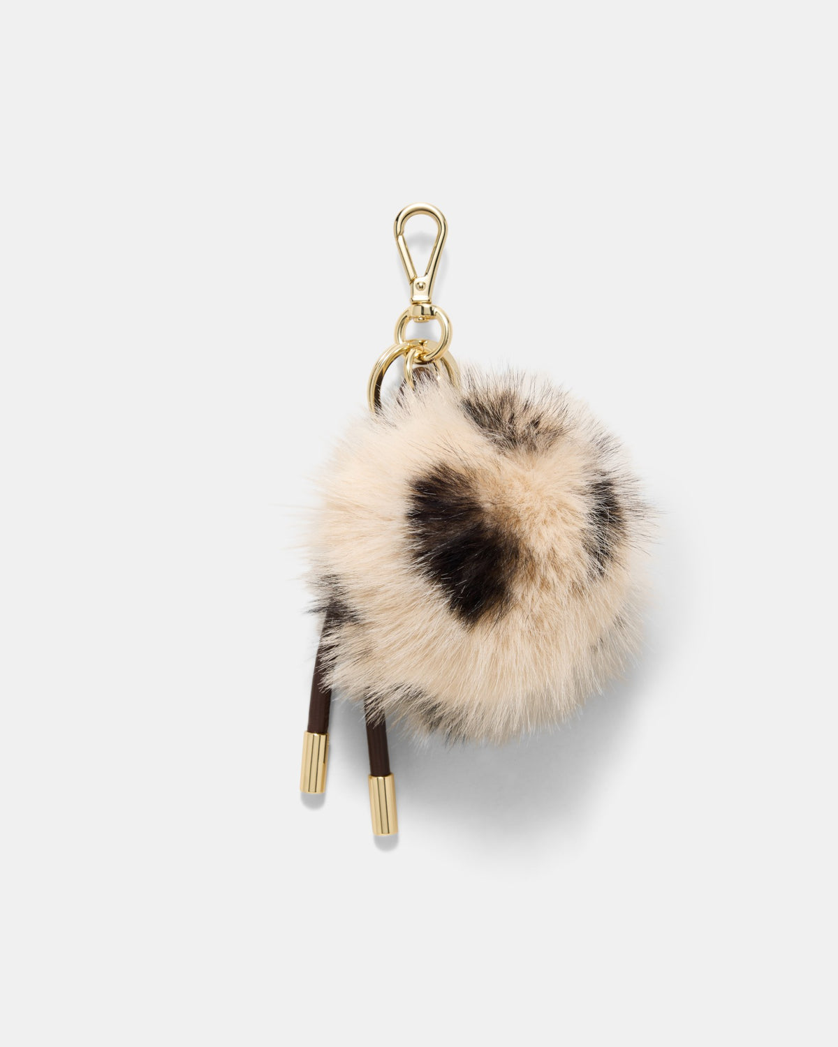 Fluffy Knot Bag Charm - Ocelot Print