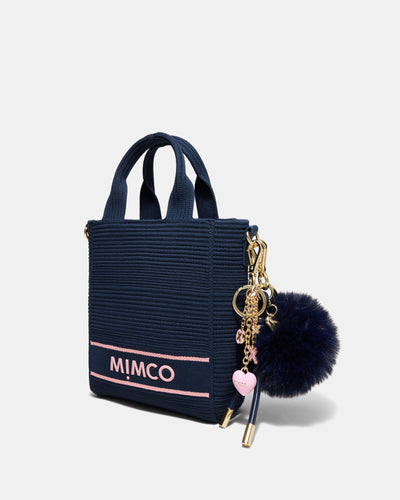 Fluffy Knot Bag Charm - Midnight