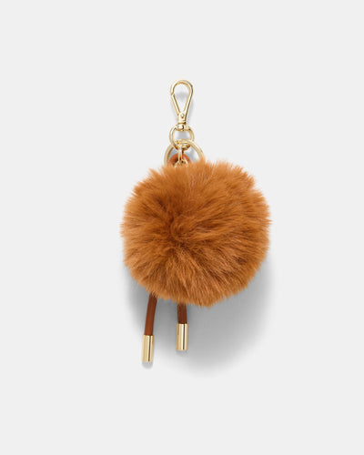 Fluffy Knot Bag Charm - TOFFEE