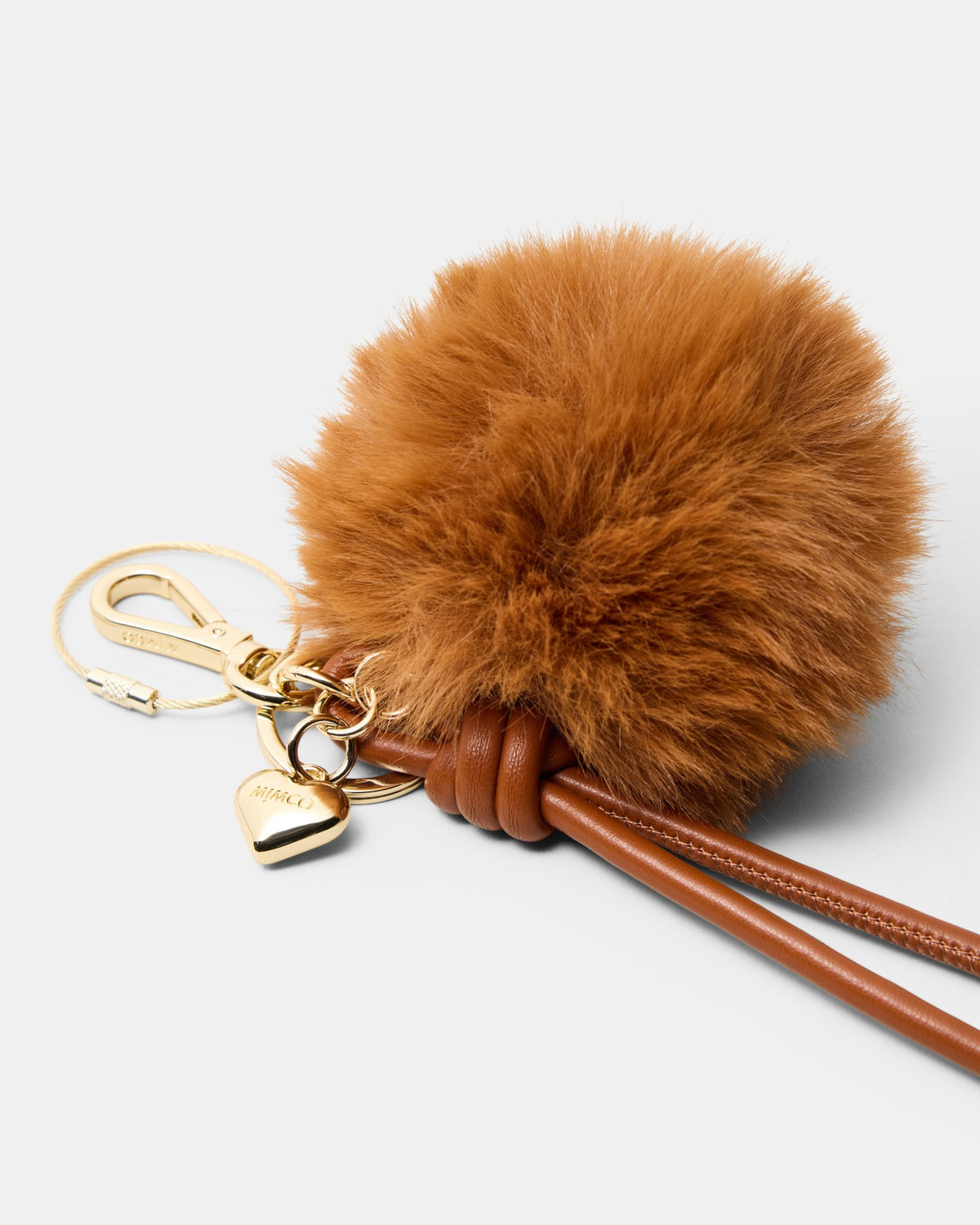 Fluffy Knot Bag Charm - TOFFEE