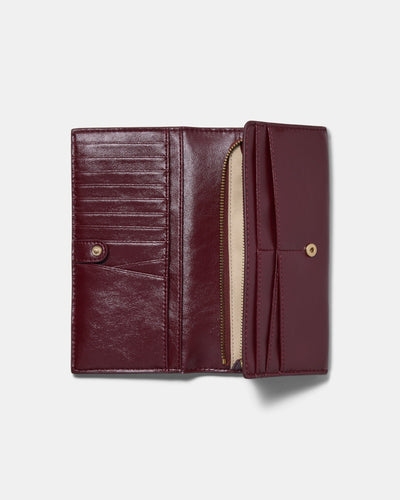 Drift Large Zip Wallet - Merlot