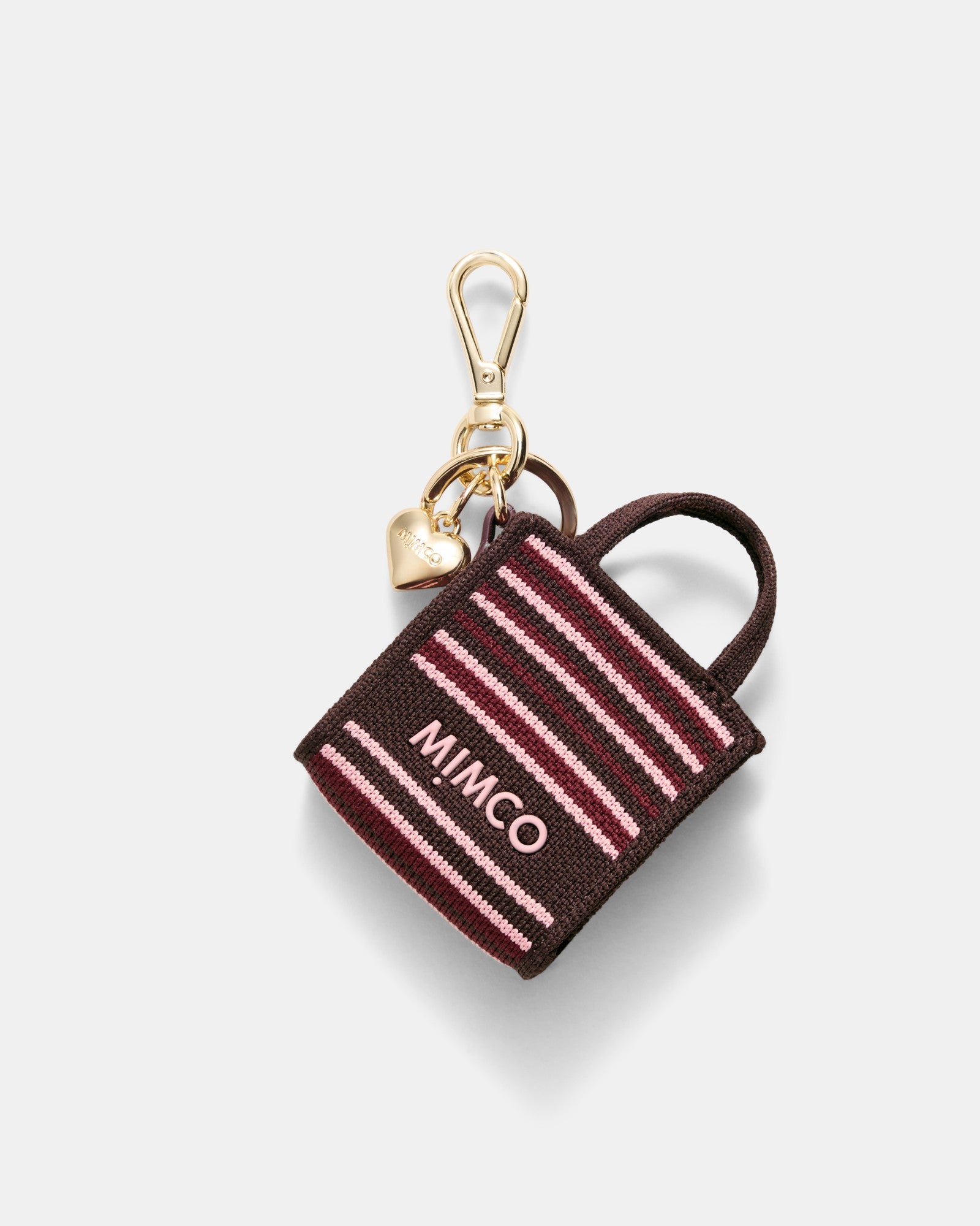 Blondie Mini Bag Charm - Chocolate Stripe