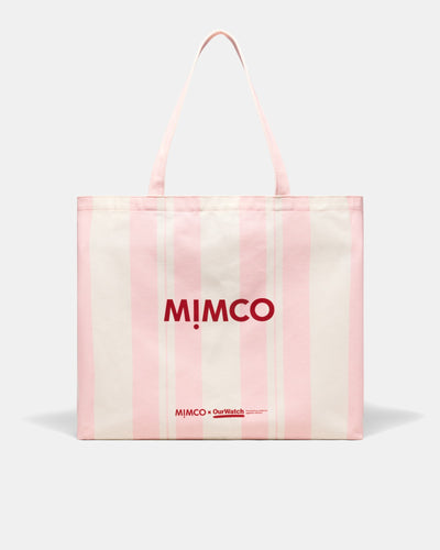 Mimco X Our Watch Tote Bag - Pink Stripe