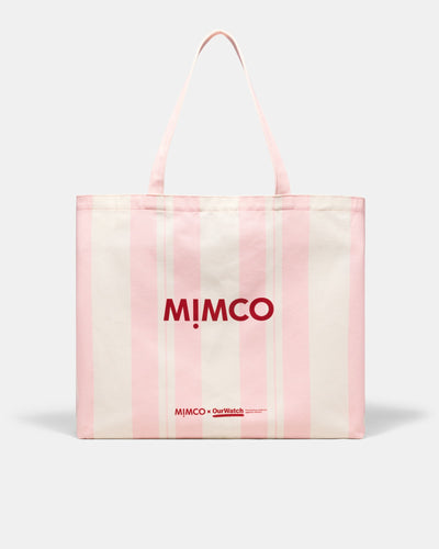 Mimco X Our Watch Tote Bag - Pink Stripe
