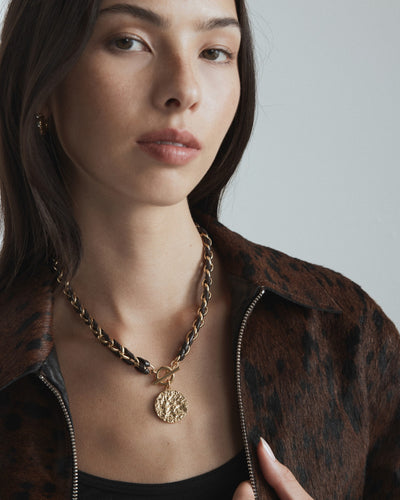 Florin Coin Necklace - Chocolate