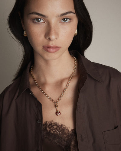 Lady Love Bug Charm - Bordeaux