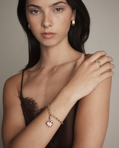 Dylan Heart Charm - Rose