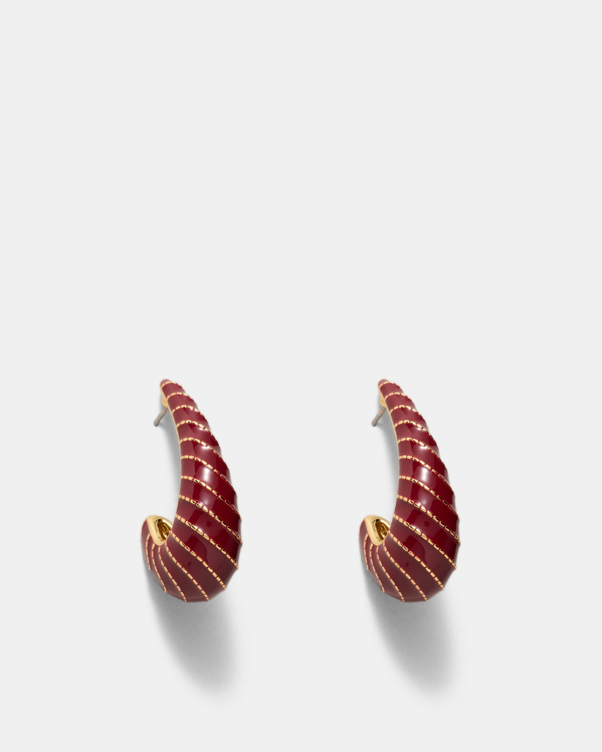 Calie Hoop Earrings - Bordeaux