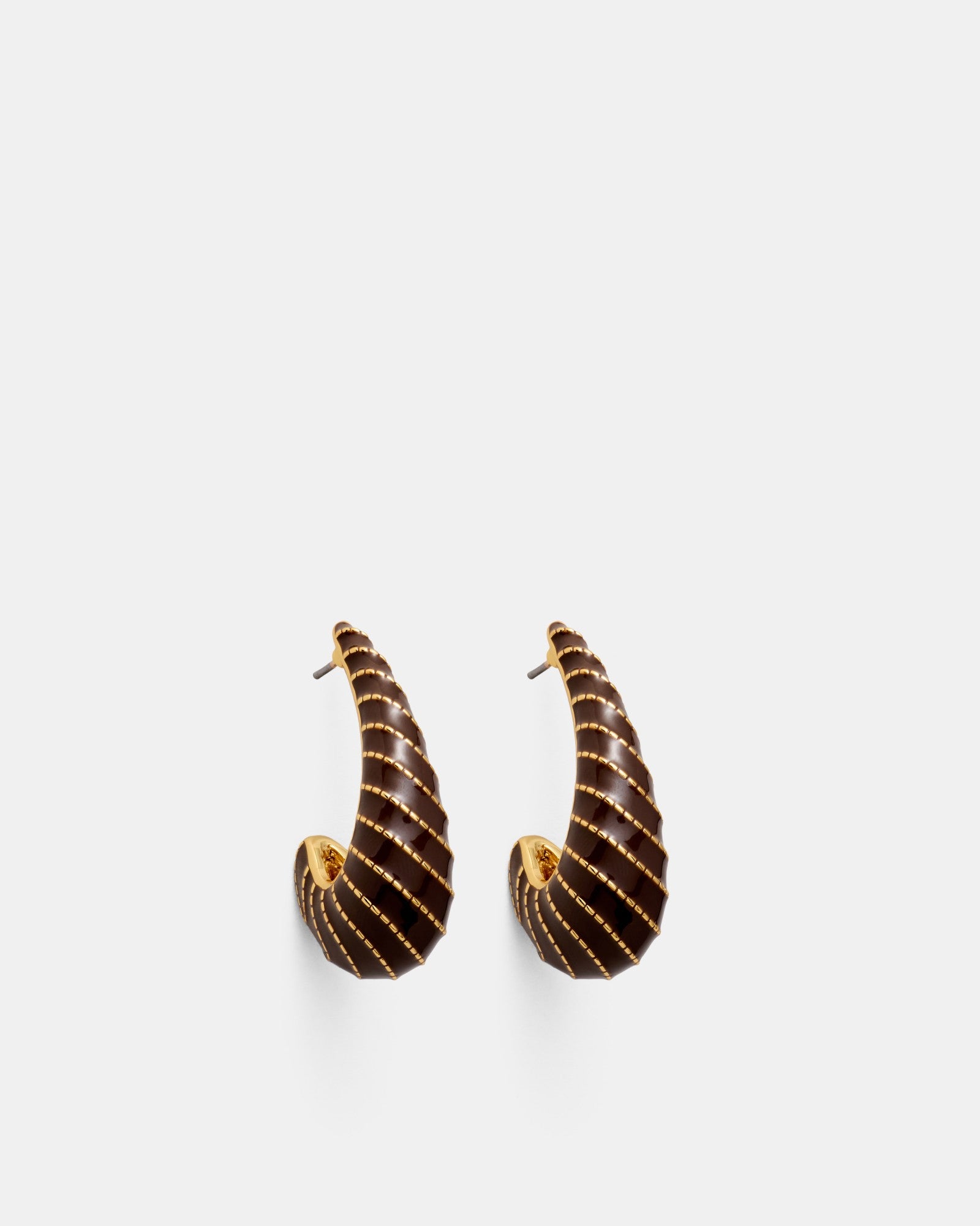 Calie Hoop Earrings - Chocolate