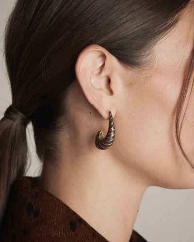 Calie Hoop Earrings - Chocolate