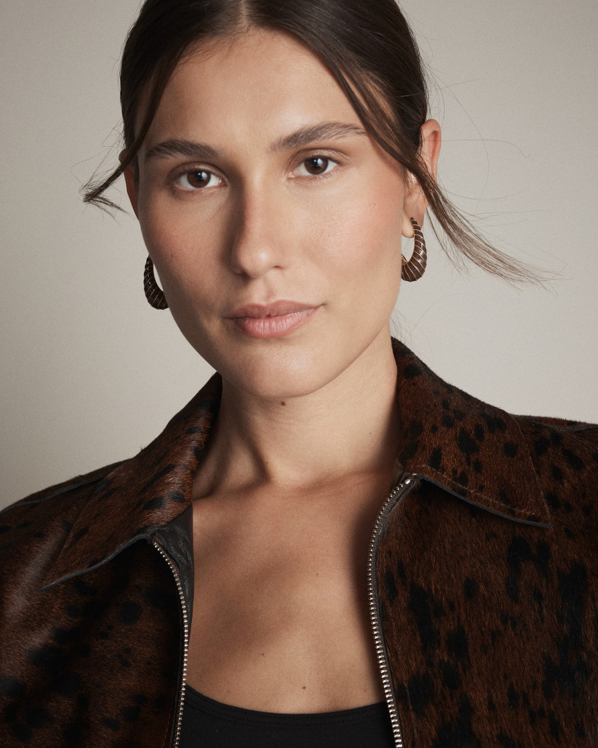 Calie Hoop Earrings - Chocolate