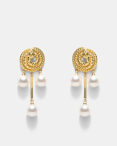 Serpentina Pearl Earrings - Pearl