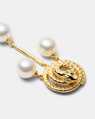 Serpentina Pearl Earrings - Pearl