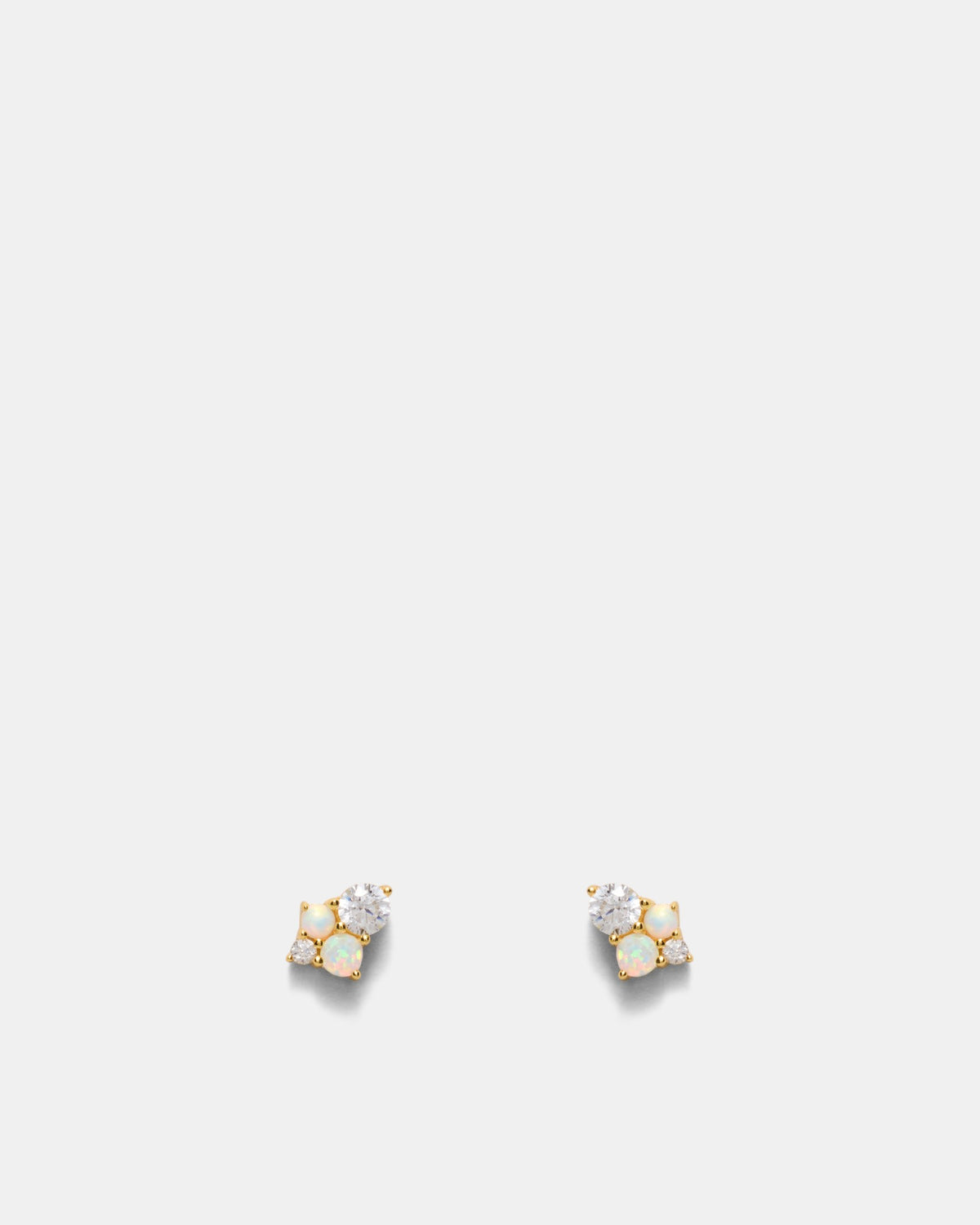 Opalescent Stud Earrings - Gold