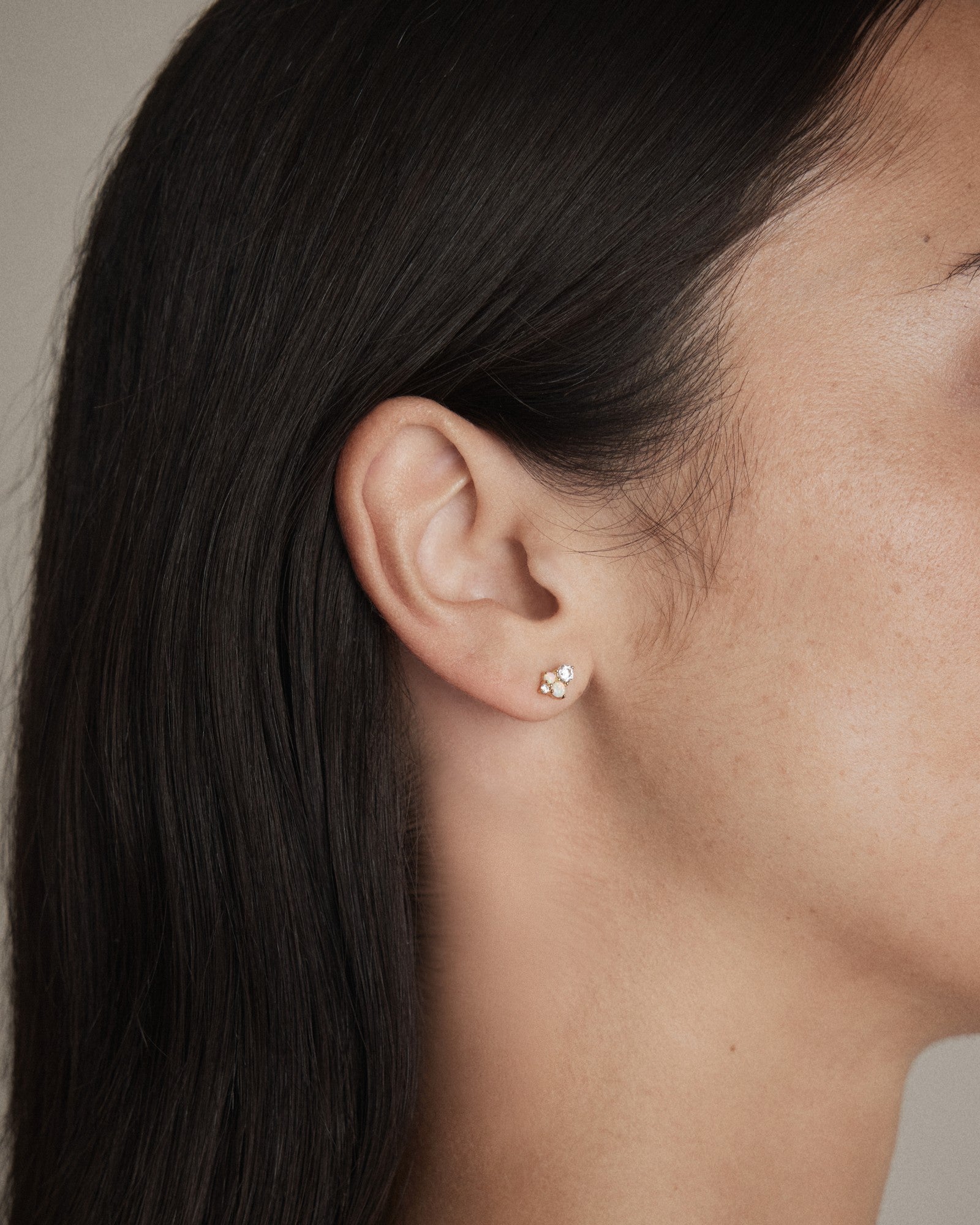 Opalescent Stud Earrings - Gold