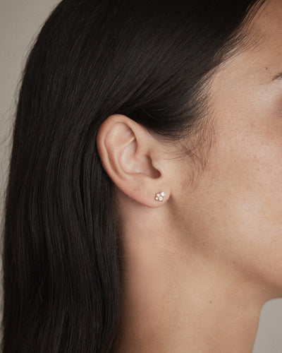 Opalescent Stud Earrings - Gold
