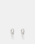 Nimbus Charm Hoop Earrings - Silver