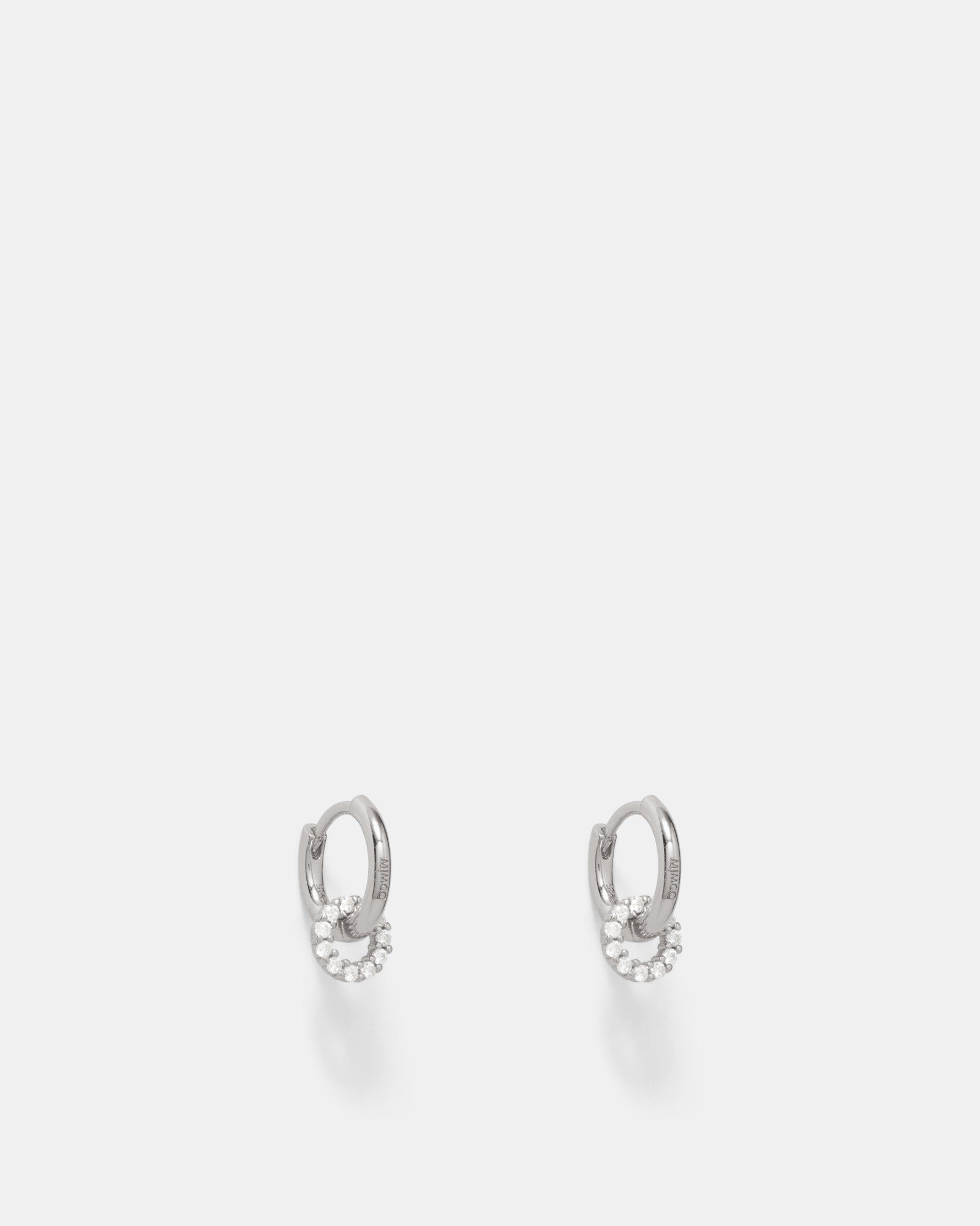Nimbus Charm Hoop Earrings - Silver