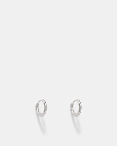 Nimbus Charm Hoop Earrings - Silver