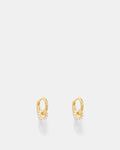 Nimbus Charm Hoop Earrings - Gold