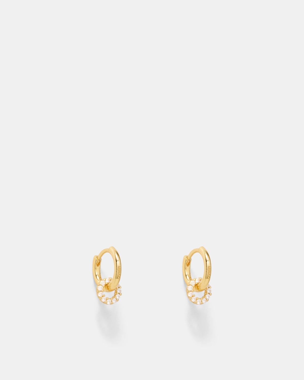 Nimbus Charm Hoop Earrings - Gold