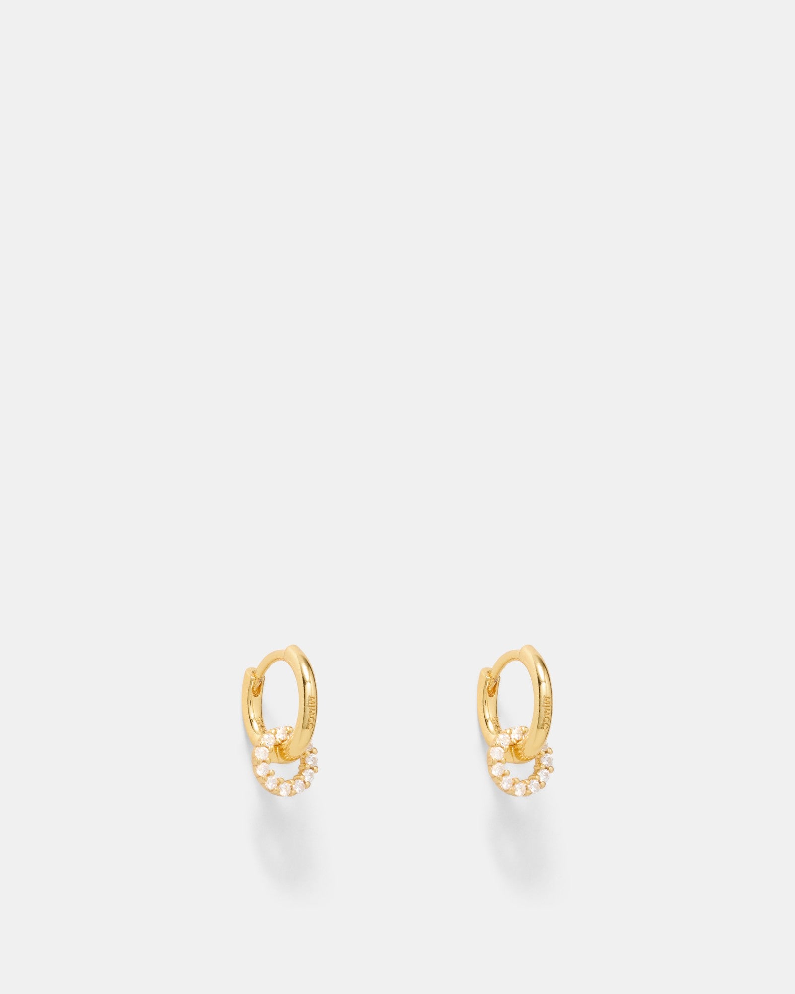 Nimbus Charm Hoop Earrings - Gold