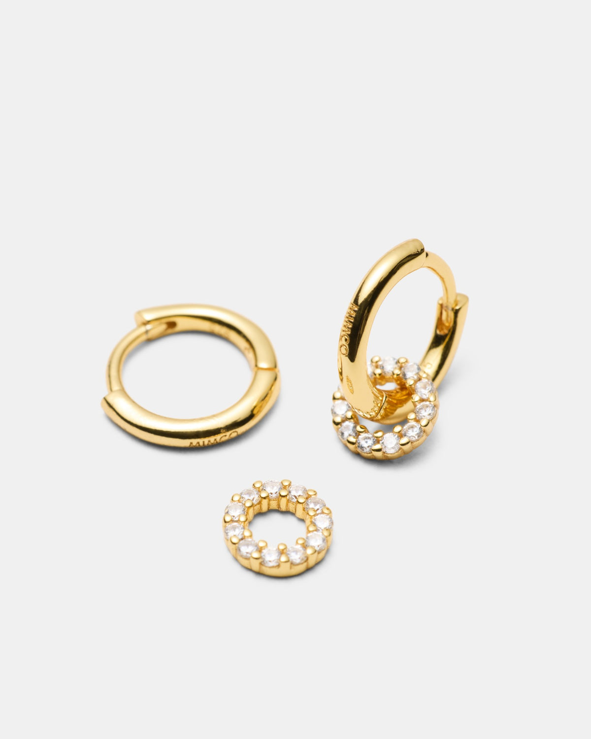 Nimbus Charm Hoop Earrings - Gold