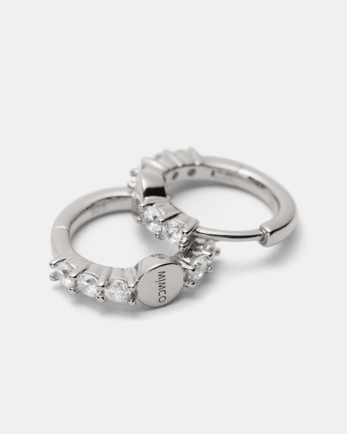 Nimbus Huggie Hoop Earrings - Silver