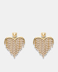 Enticing Heart Earrings - Pearl