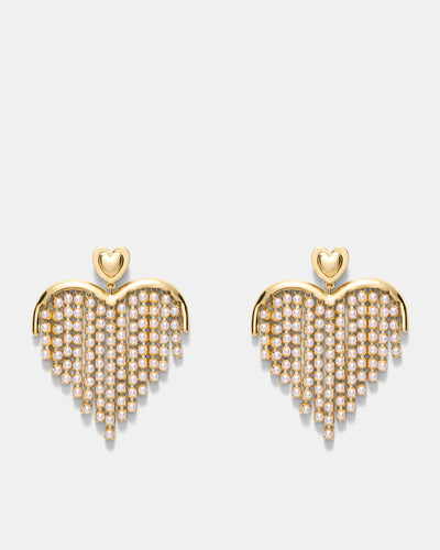 Enticing Heart Earrings - Pearl