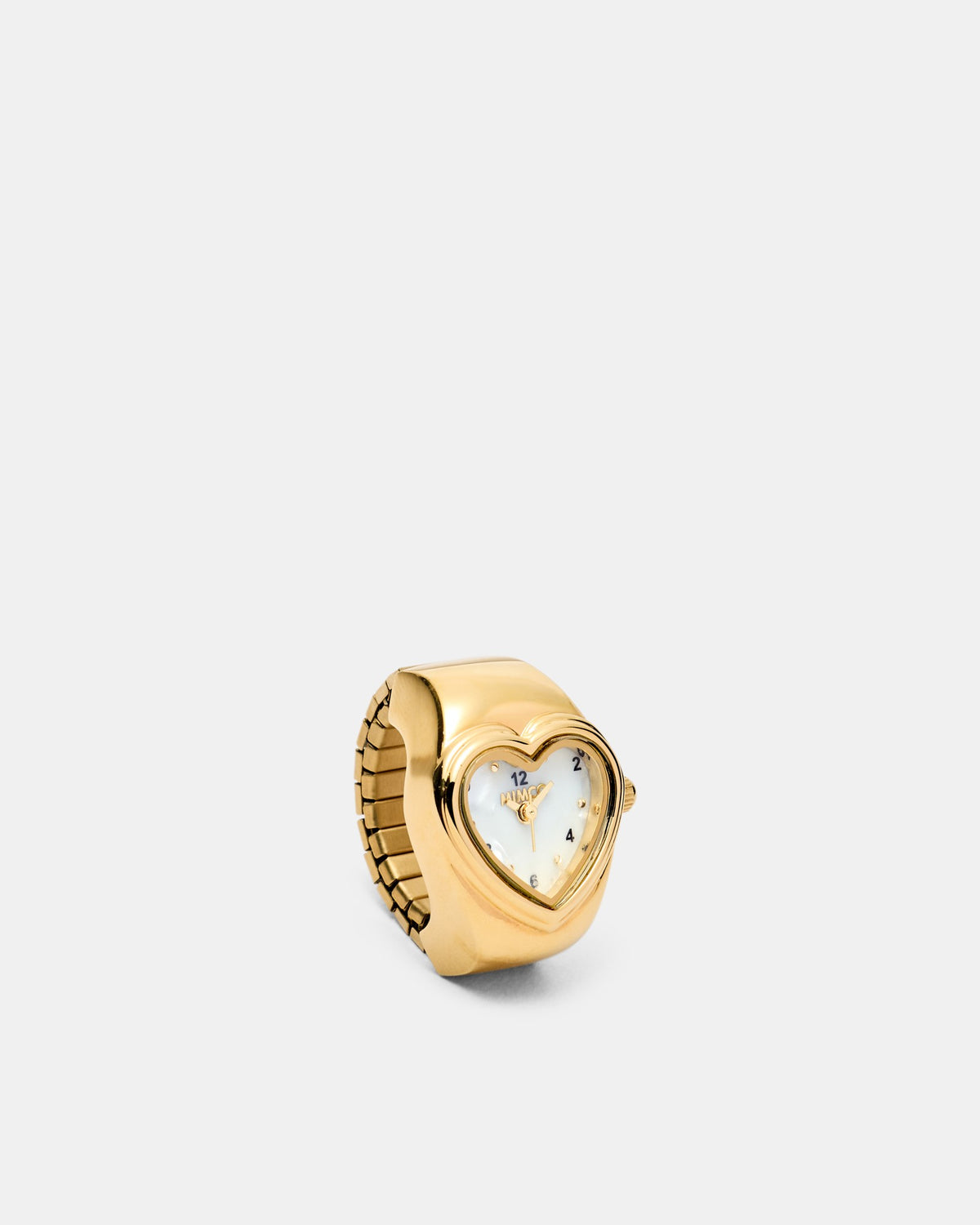 Heart Watch Ring - Gold