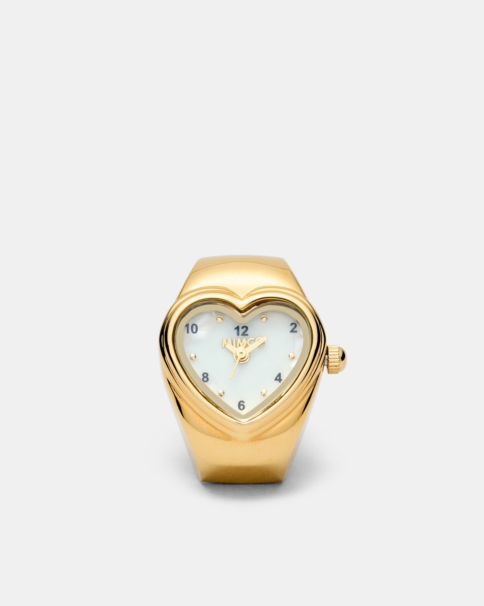 Heart Watch Ring - Gold