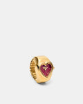 Heart Watch Ring - Bordeaux