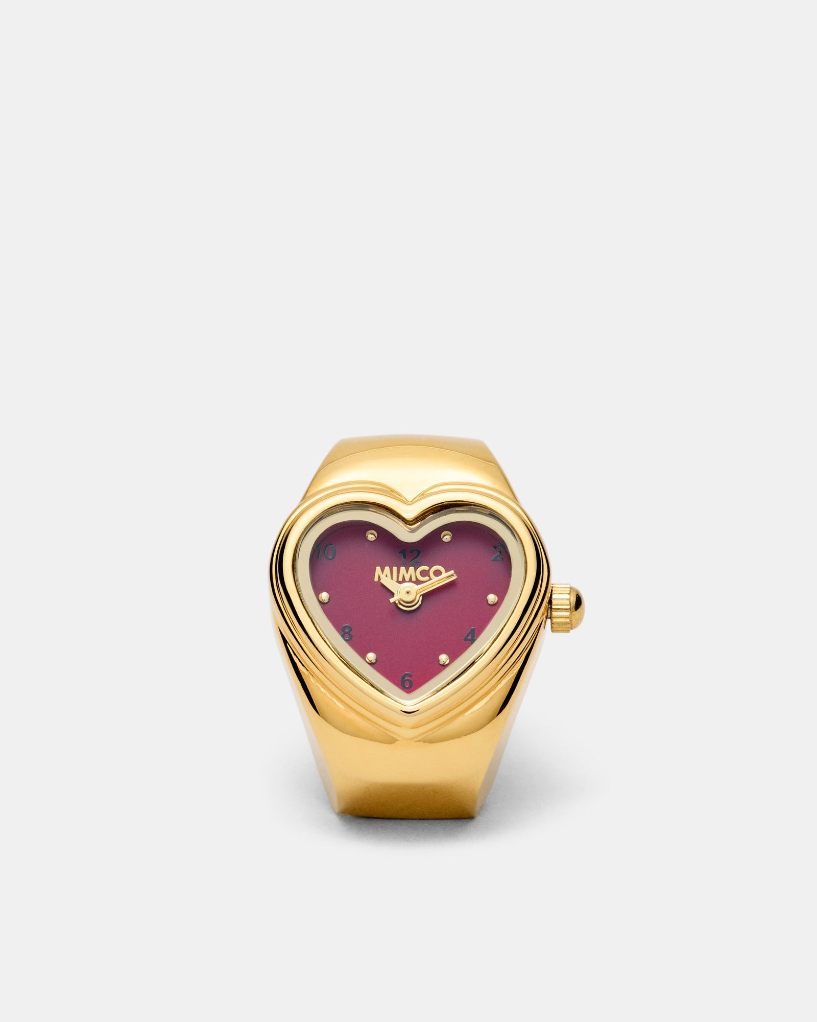 Heart Watch Ring - Bordeaux