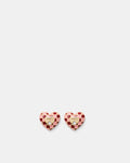Dylan Heart Stud Earrings - Rose
