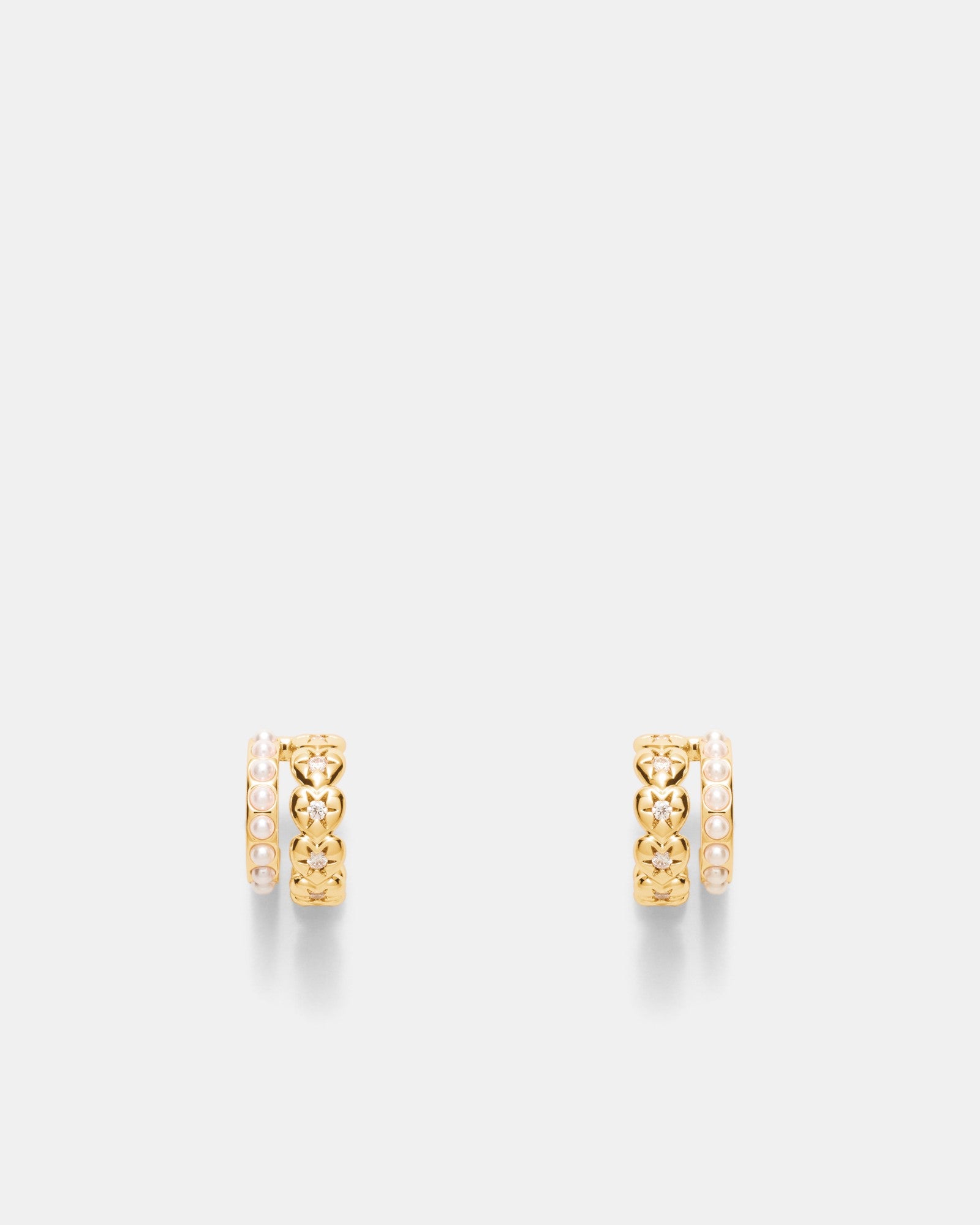 Westlyn Heart Duo Hoop Earrings - Gold
