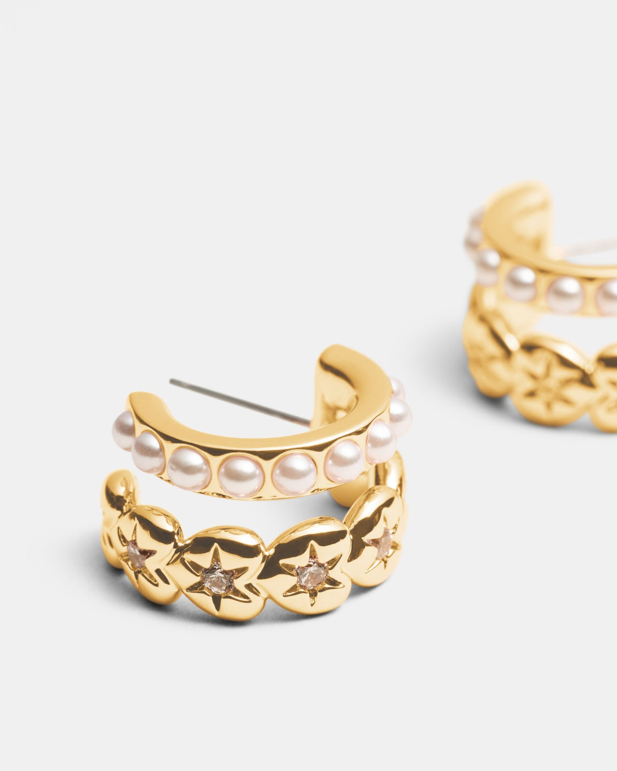 Westlyn Heart Duo Hoop Earrings - Gold
